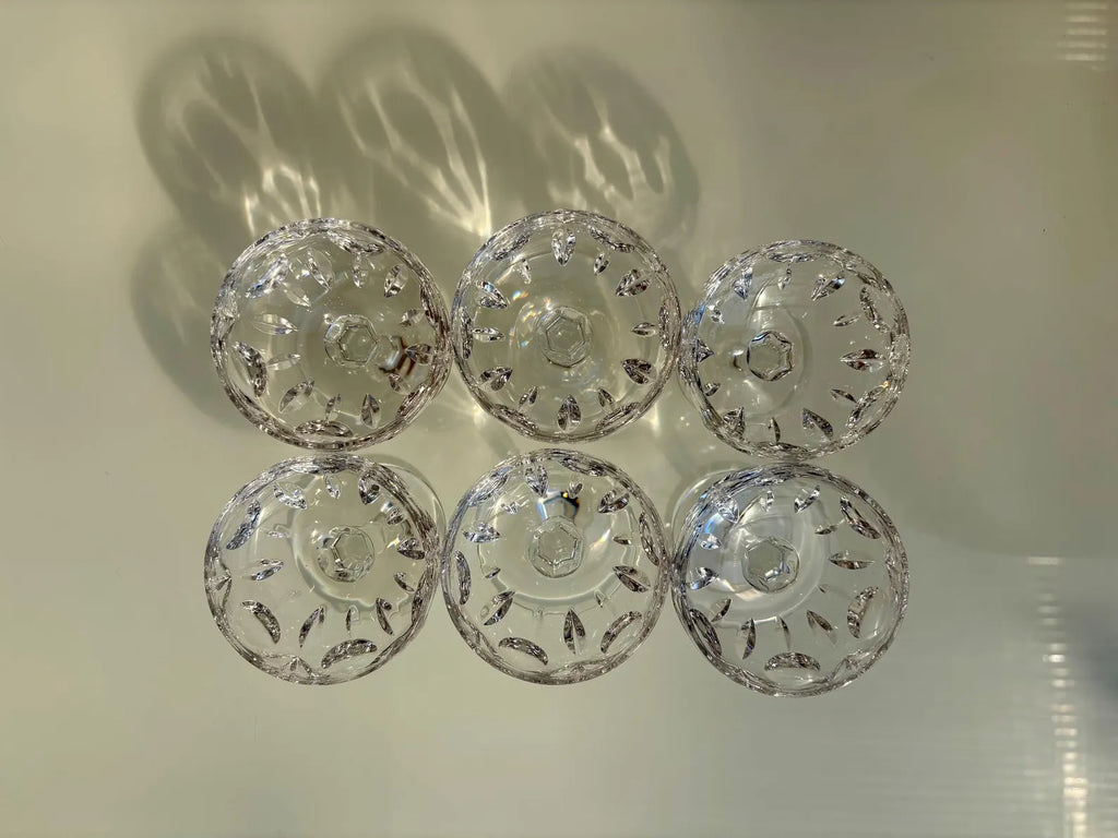 Veranixum Crystal Wine Glass Set – Elegant Sculpted Design, 6-Piece