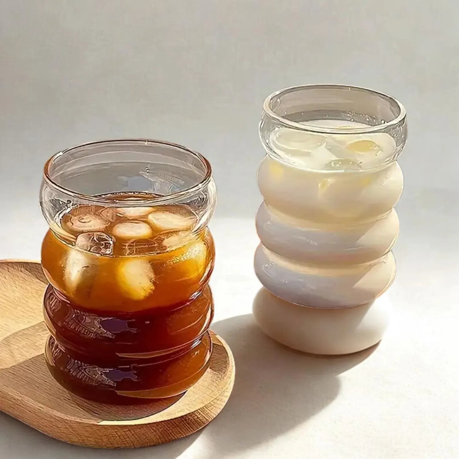Textured 300 ml Iced Coffee & Cocktail Glass – Elegant Everyday Drinkware